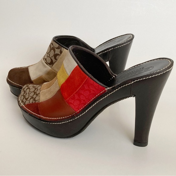 Coach Kieran Patchwork Slip On Clogs - Picture 4 of 9